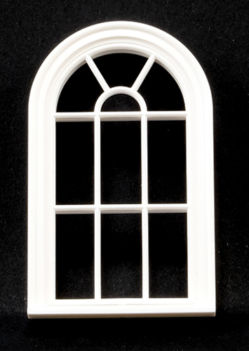Victorian Round Top Window, 10 Pane, 1/24th Scale
